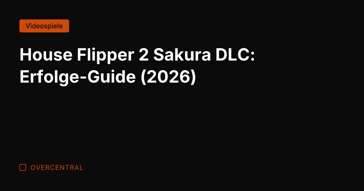 House Flipper 2 Sakura DLC: Erfolge-Guide (2026)