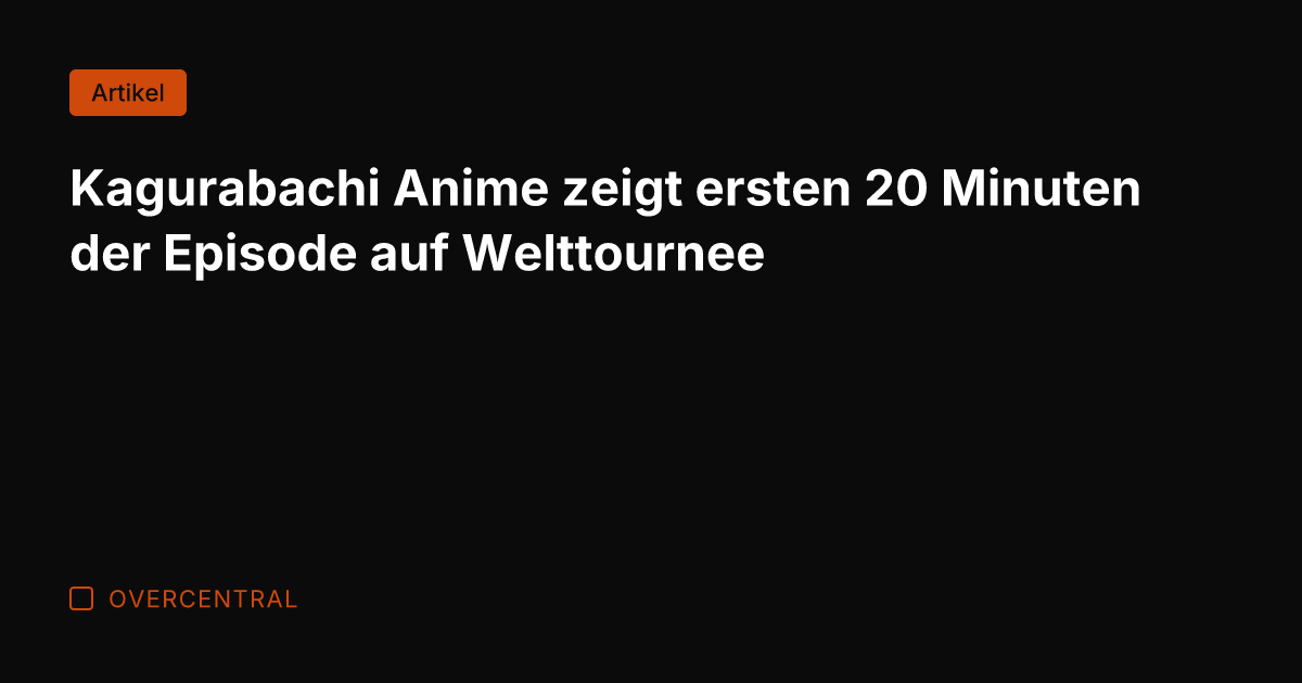 Kagurabachi Anime zeigt ersten 20 Minuten der Episode auf Welttournee