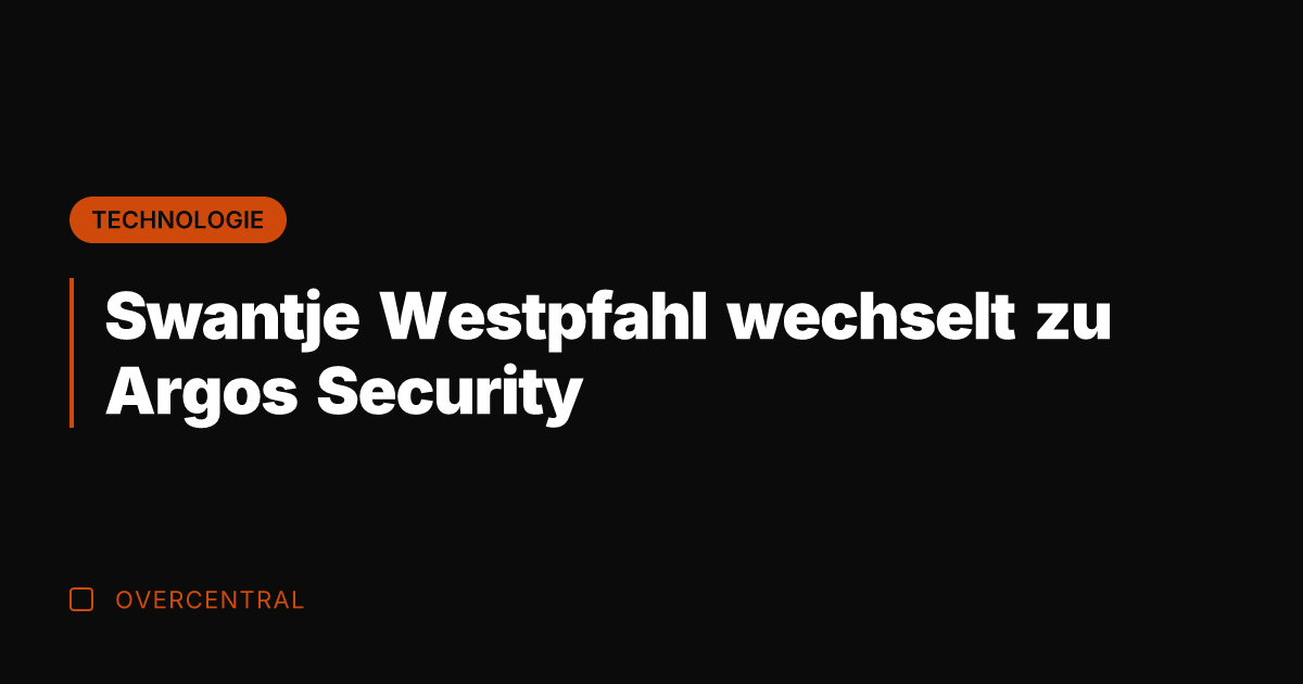 Swantje Westpfahl wechselt zu Argos Security