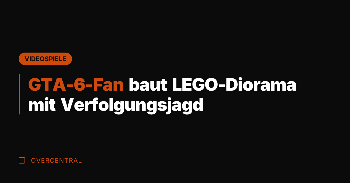 GTA-6-Fan baut LEGO-Diorama mit Verfolgungsjagd