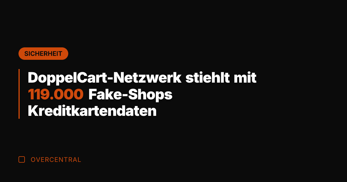 DoppelCart-Netzwerk stiehlt mit 119.000 Fake-Shops Kreditkartendaten