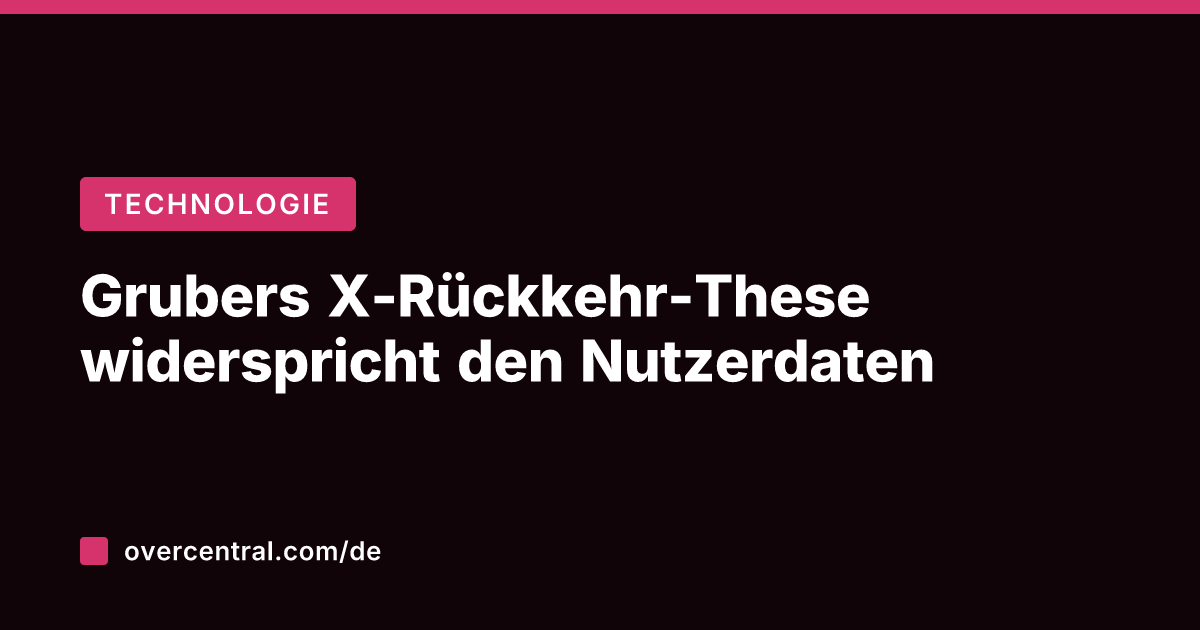 Grubers X-Rückkehr-These widerspricht den Nutzerdaten
