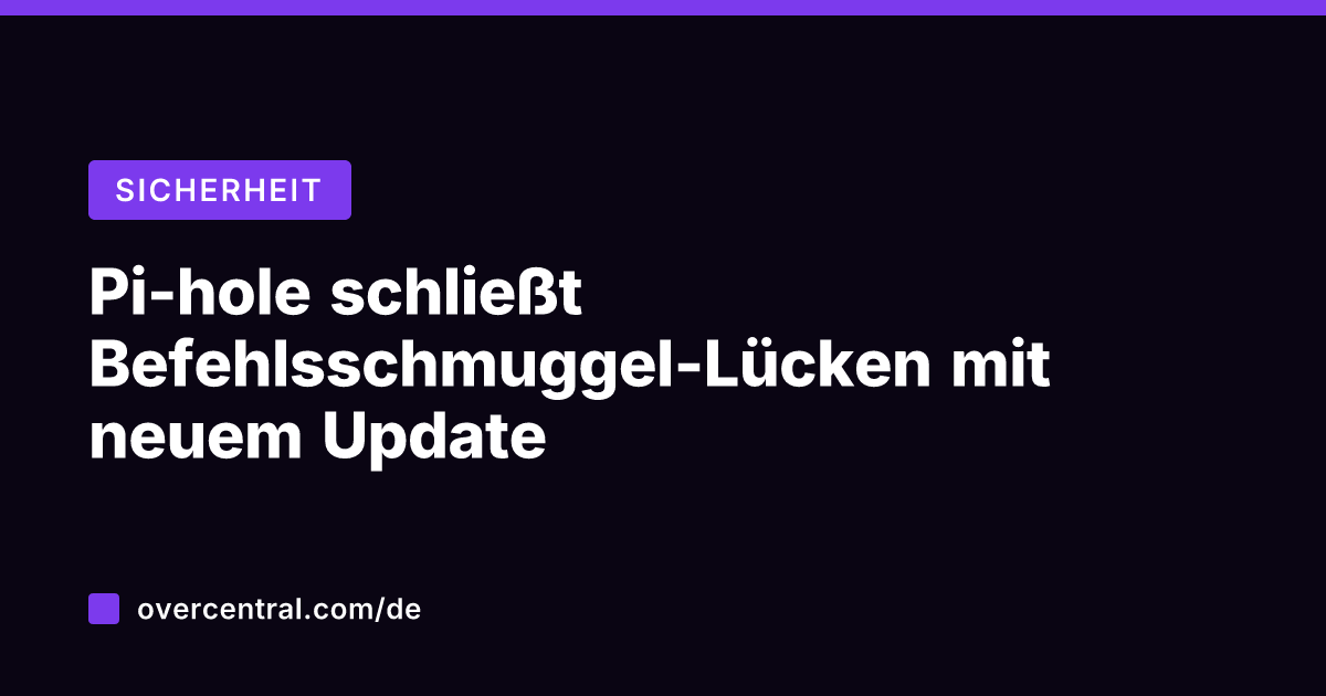 Pi-hole schließt Befehlsschmuggel-Lücken mit neuem Update