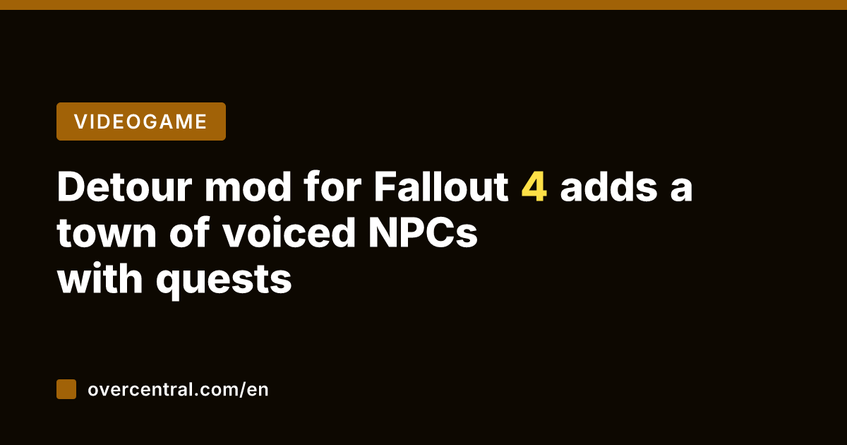 Detour mod for Fallout 4 adds a town of voiced NPCs with