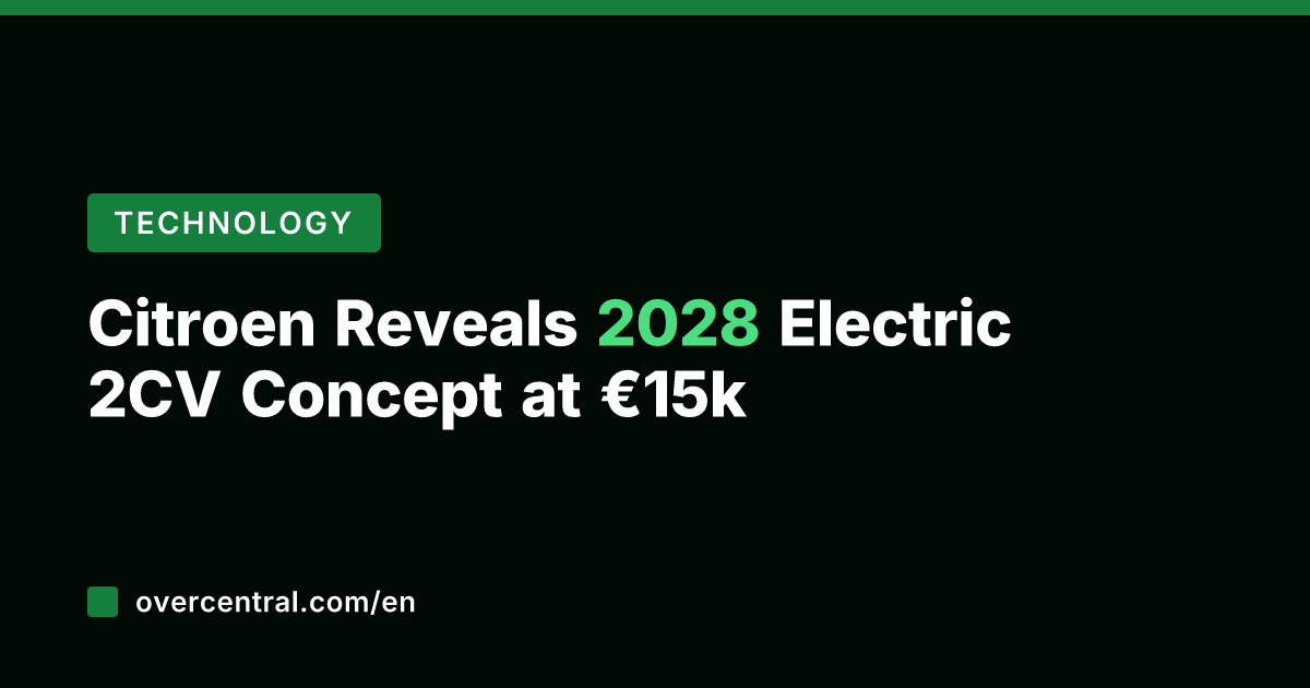 Citroen Reveals 2028 Electric 2CV Concept at €15k