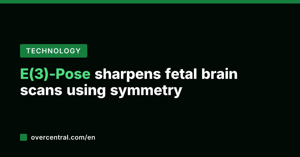 E(3)-Pose sharpens fetal brain scans using symmetry