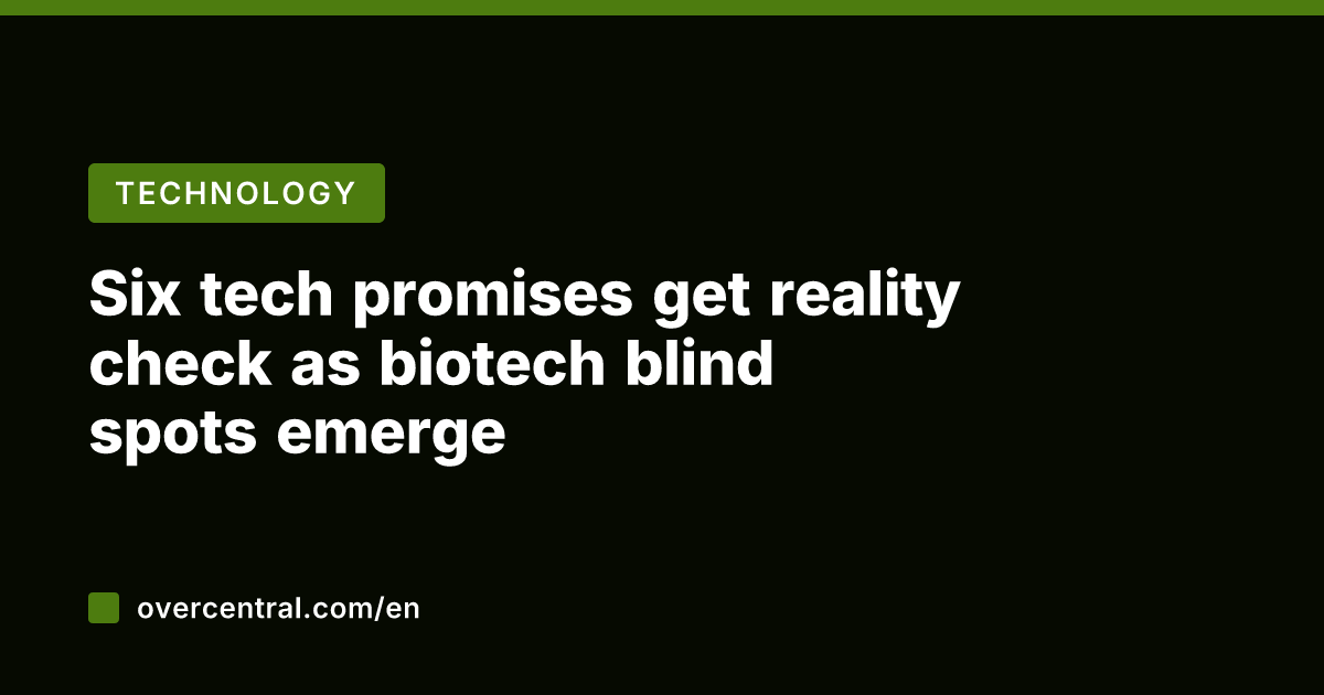 Six tech promises get reality check as biotech blind spots emerge