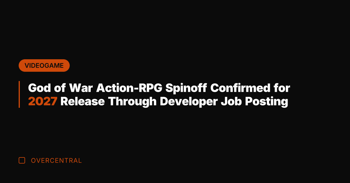 God of War Action-RPG Spinoff Confirmed for 2027 Release Through Developer Job