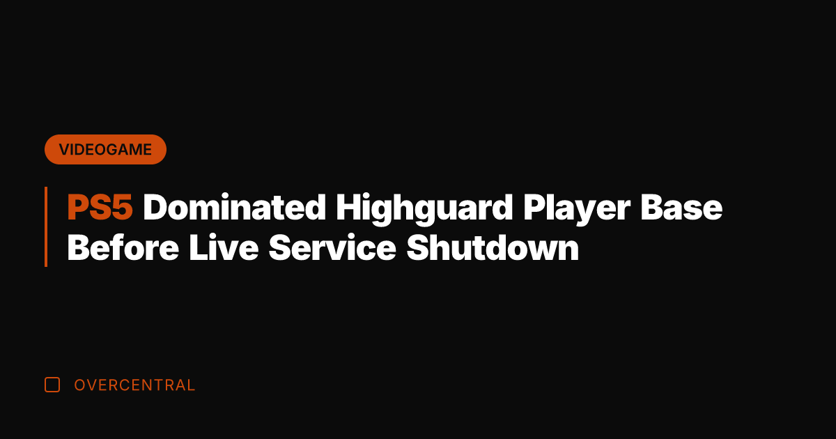 PS5 Dominated Highguard Player Base Before Live Service Shutdown