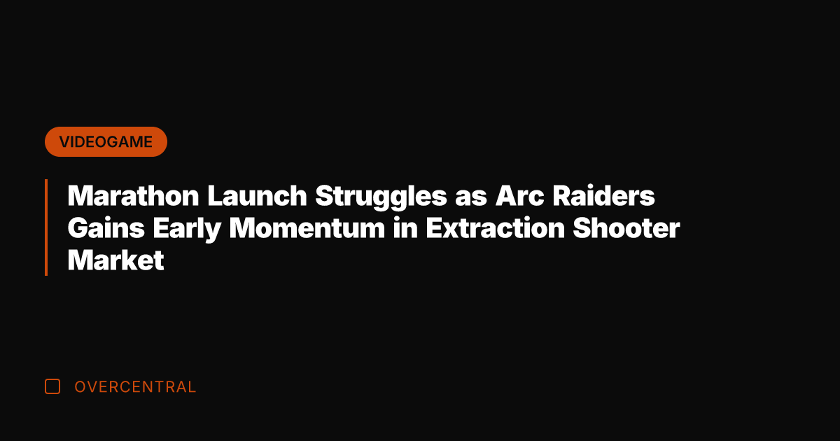 Marathon Launch Struggles as Arc Raiders Gains Early Momentum in Extraction Shooter
