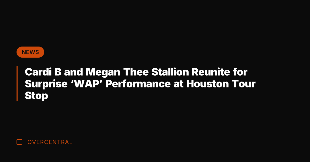 Cardi B and Megan Thee Stallion Reunite for Surprise 'WAP' Performance at