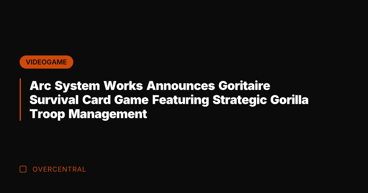 Arc System Works Announces Goritaire Survival Card Game Featuring Strategic Gorilla Troop