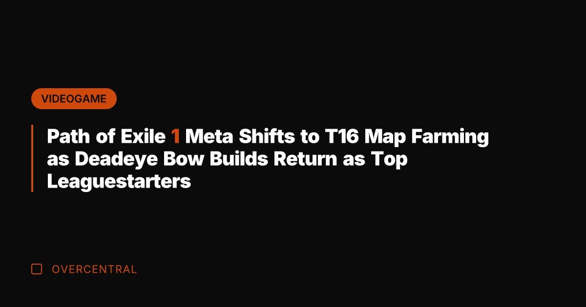 Path of Exile 1 Meta Shifts to T16 Map Farming as Deadeye