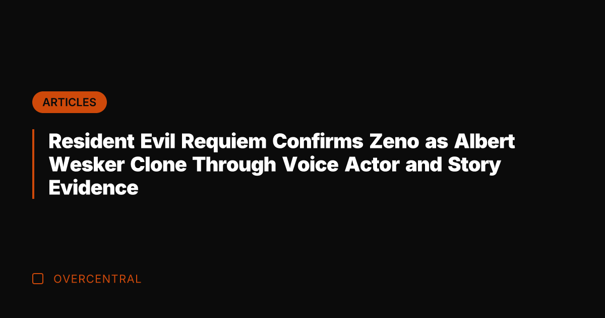 Resident Evil Requiem Confirms Zeno as Albert Wesker Clone Through Voice Actor
