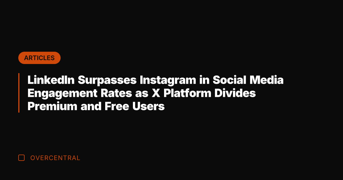 LinkedIn Surpasses Instagram in Social Media Engagement Rates as X Platform Divides