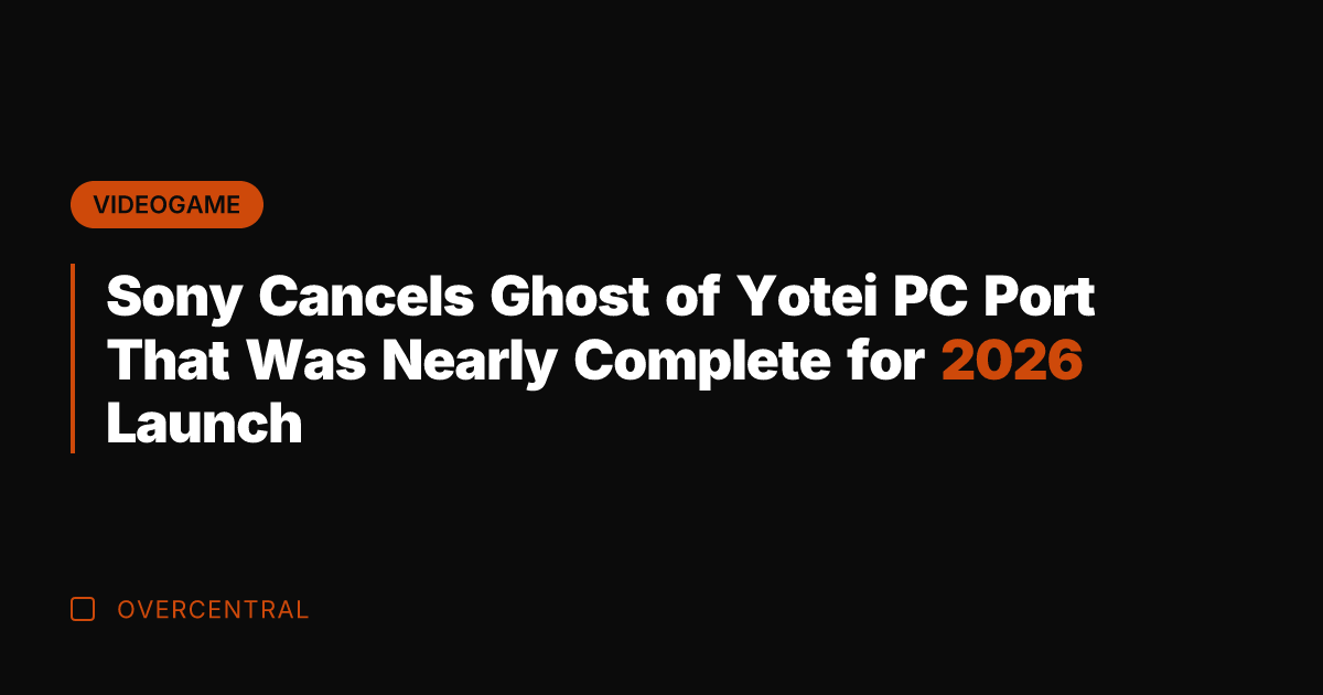 Sony Cancels Ghost of Yotei PC Port That Was Nearly Complete for
