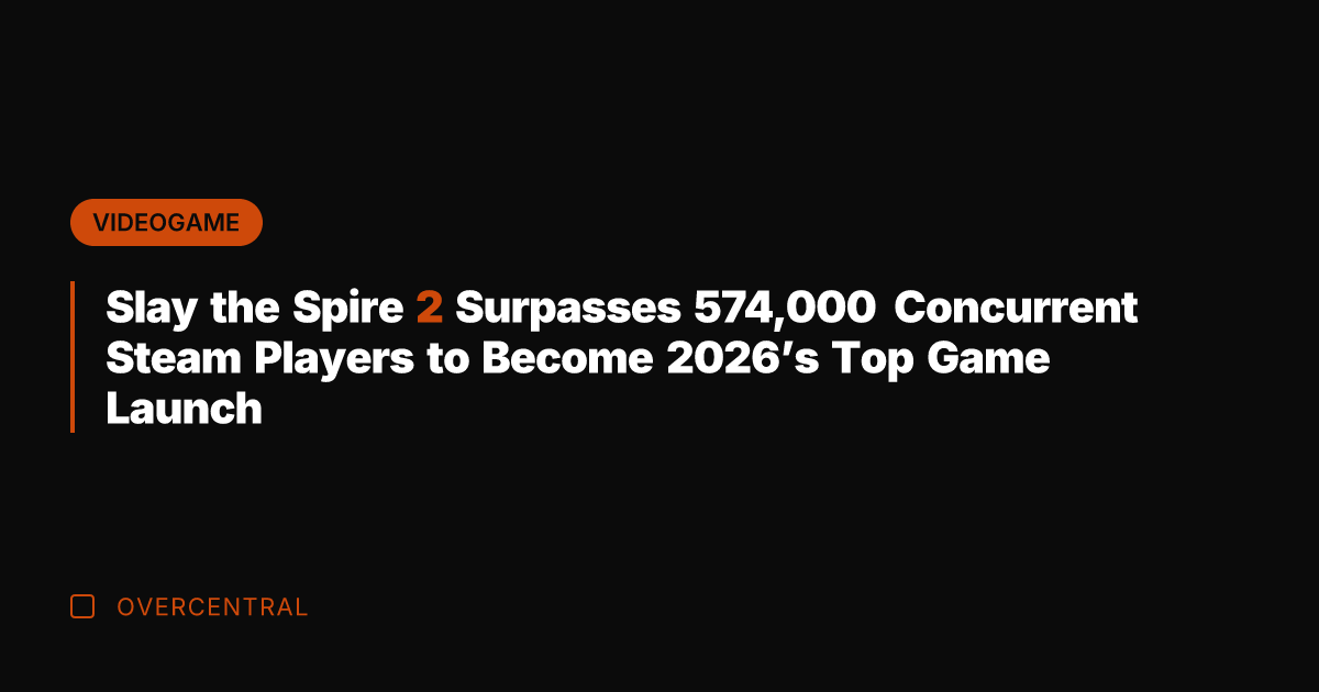 Slay the Spire 2 Surpasses 574,000 Concurrent Steam Players to Become 2026's