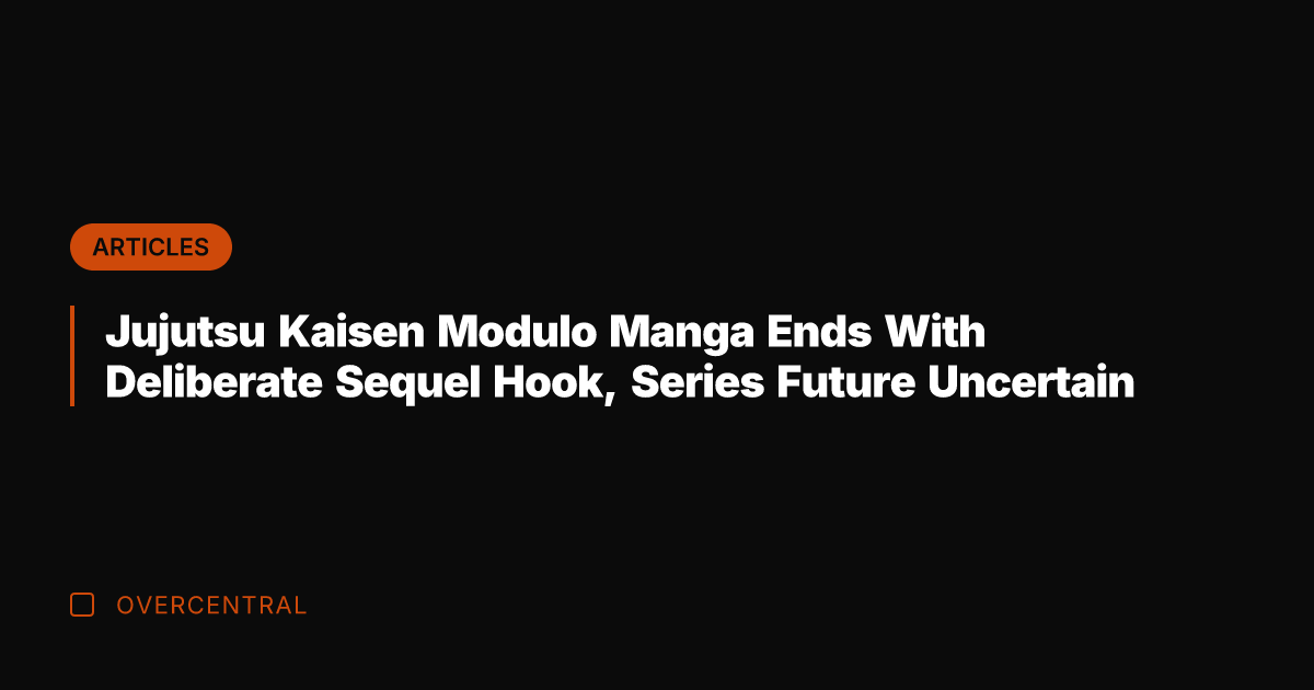 Jujutsu Kaisen Modulo Manga Ends With Deliberate Sequel Hook, Series Future Uncertain