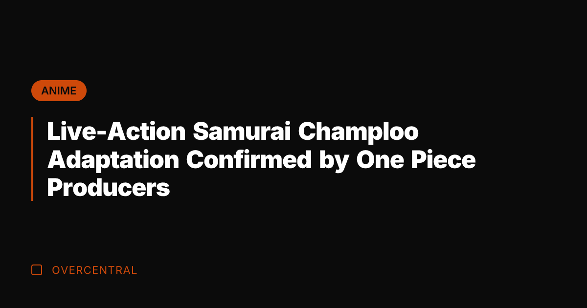 Live-Action Samurai Champloo Adaptation Confirmed by One Piece Producers