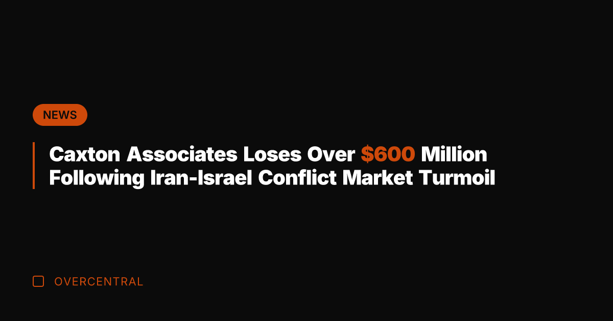 Caxton Associates Loses Over 0 Million Following Iran-Israel Conflict Market Turmoil