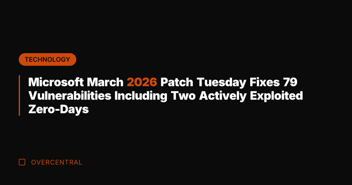 Microsoft March 2026 Patch Tuesday Fixes 79 Vulnerabilities Including Two Actively Exploited