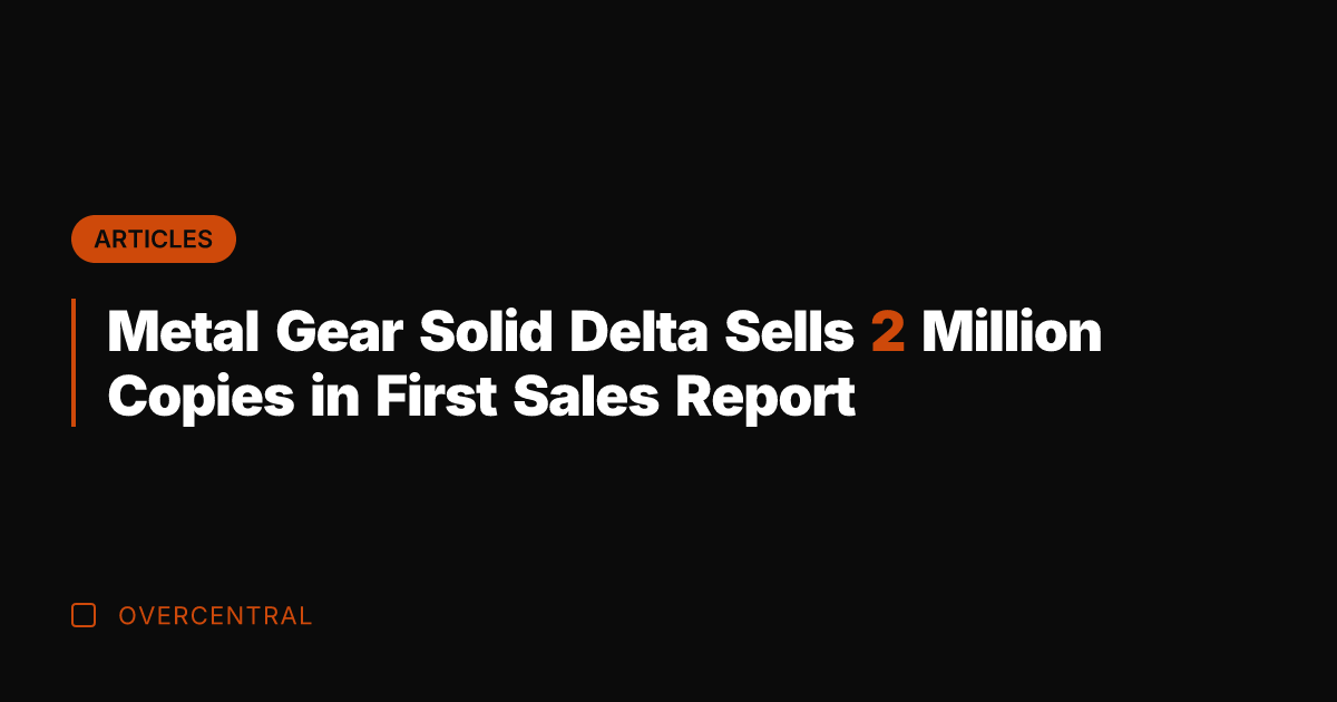 Metal Gear Solid Delta Sells 2 Million Copies in First Sales Report