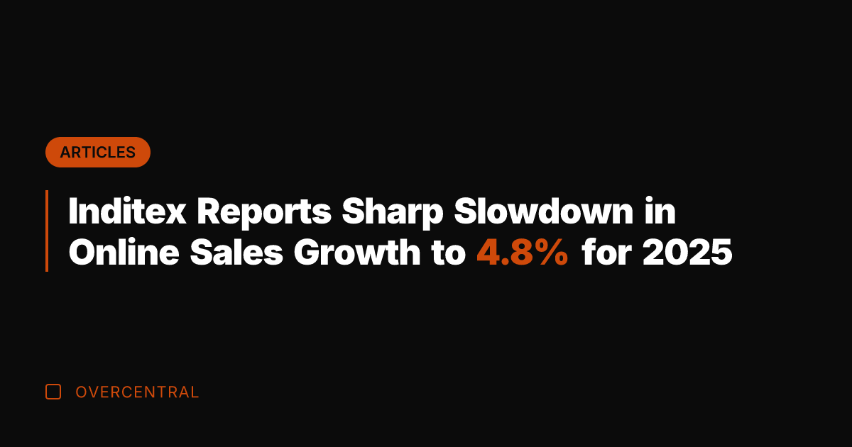 Inditex Reports Sharp Slowdown in Online Sales Growth to 4.8% for 2025