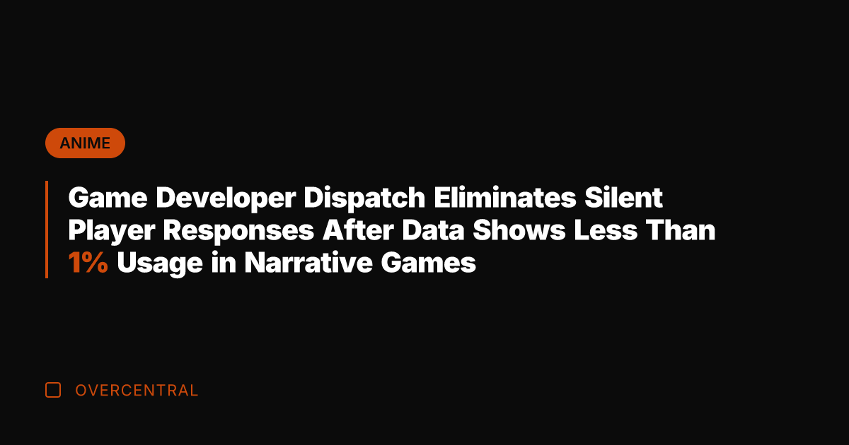 Game Developer Dispatch Eliminates Silent Player Responses After Data Shows Less Than
