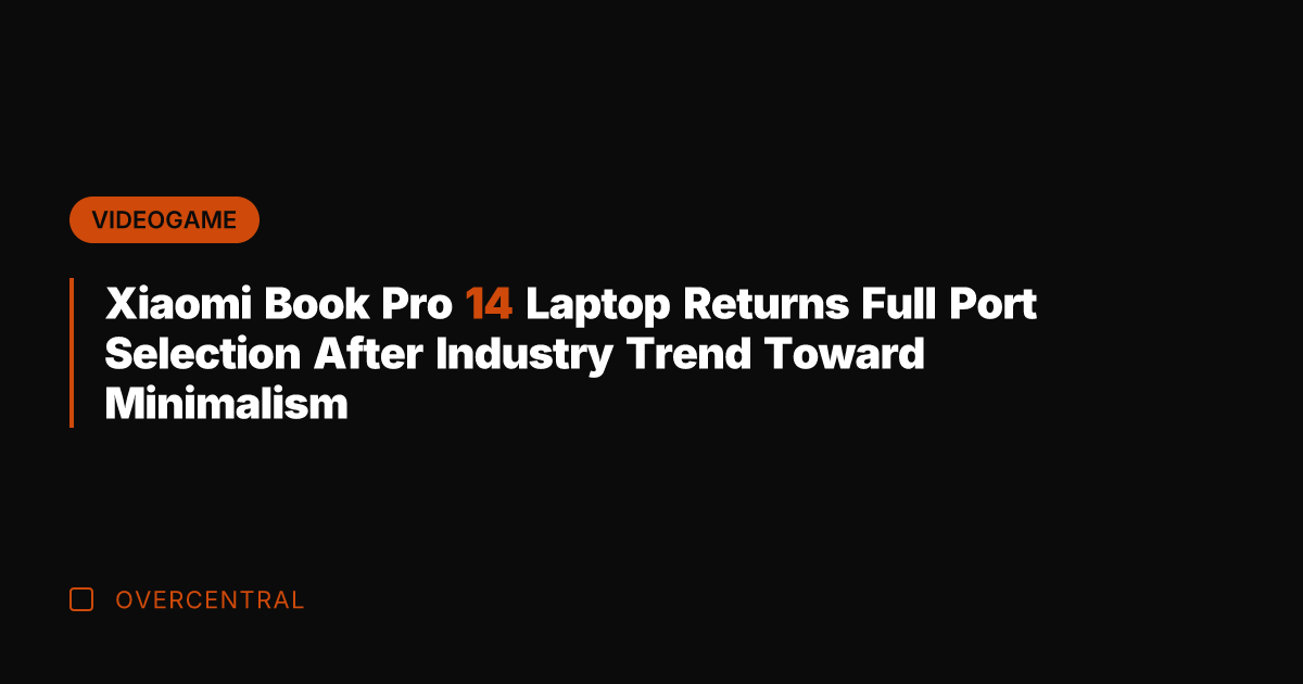 Xiaomi Book Pro 14 Laptop Returns Full Port Selection After Industry Trend