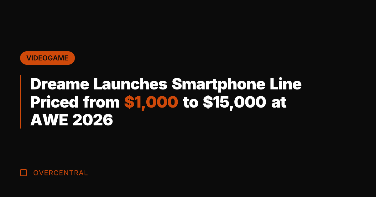 Dreame Launches Smartphone Line Priced from ,000 to ,000 at AWE 2026