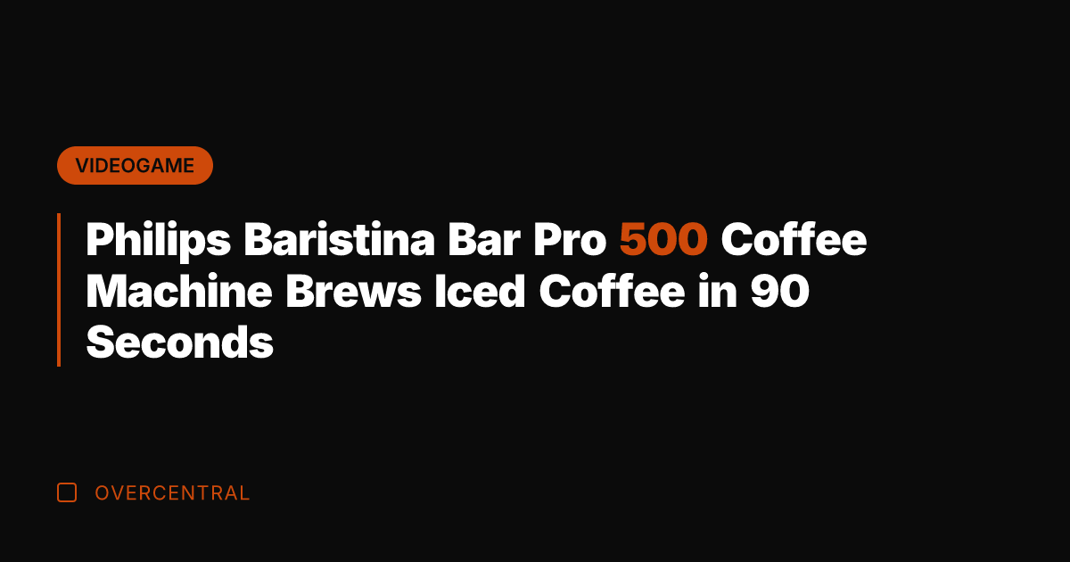Philips Baristina Bar Pro 500 Coffee Machine Brews Iced Coffee in 90