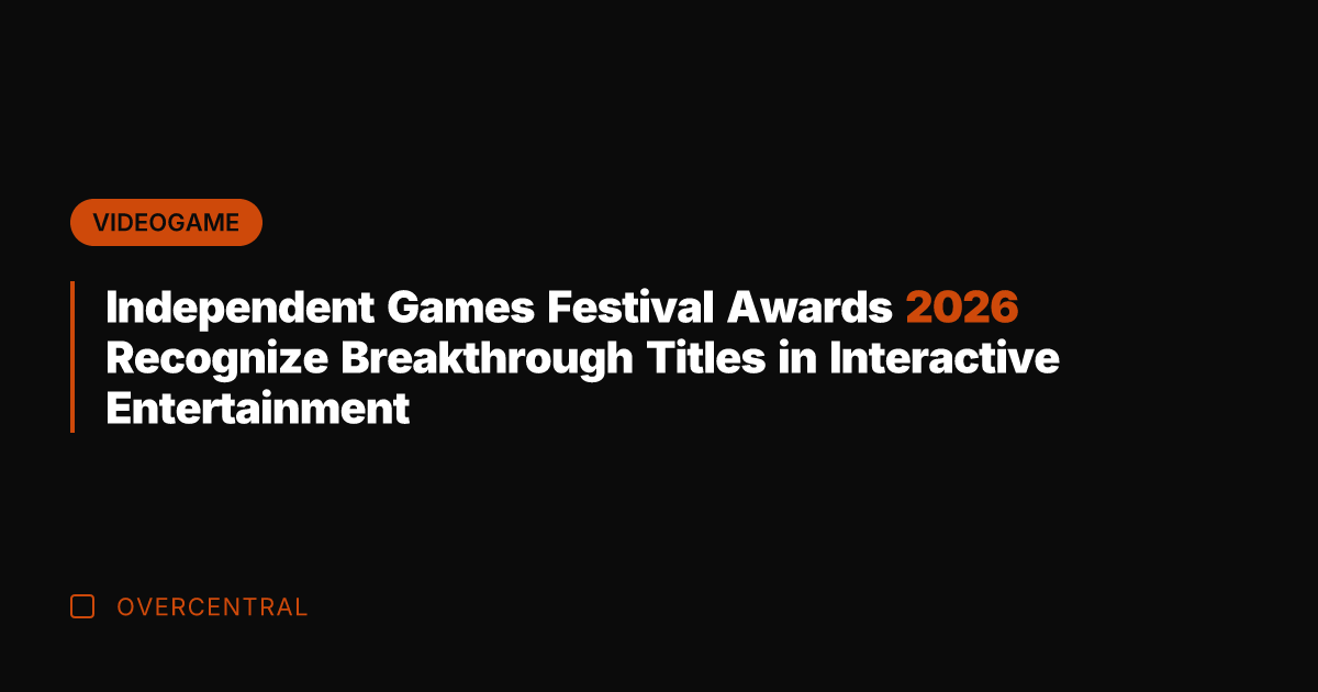 Independent Games Festival Awards 2026 Recognize Breakthrough Titles in Interactive Entertainment