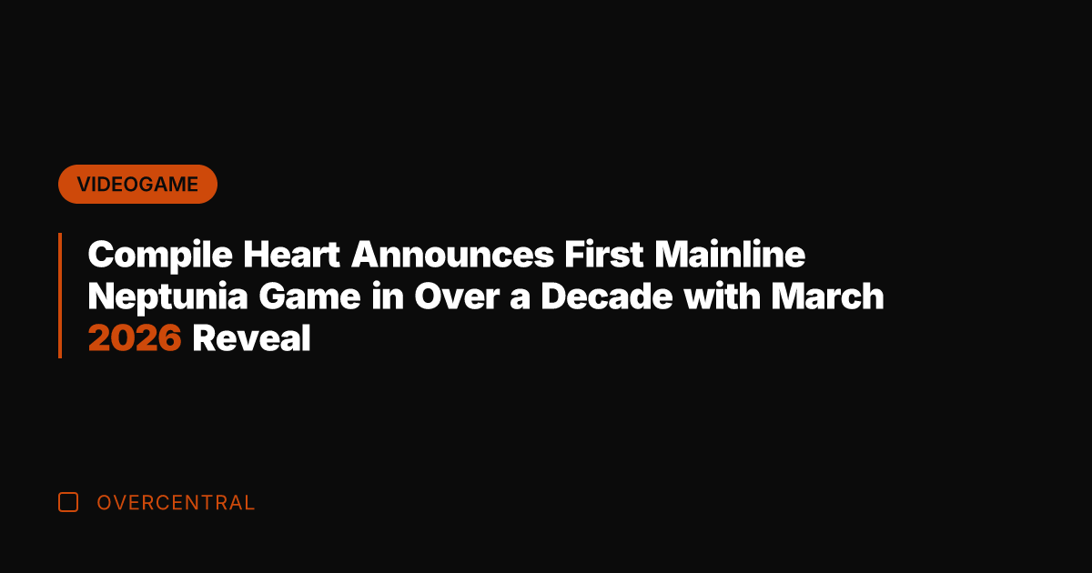 Compile Heart Announces First Mainline Neptunia Game in Over a Decade with