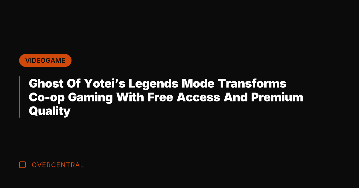 Ghost Of Yotei's Legends Mode Transforms Co-op Gaming With Free Access And