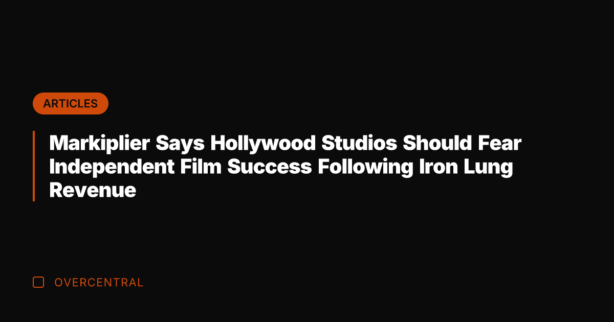 Markiplier Says Hollywood Studios Should Fear Independent Film Success Following Iron Lung