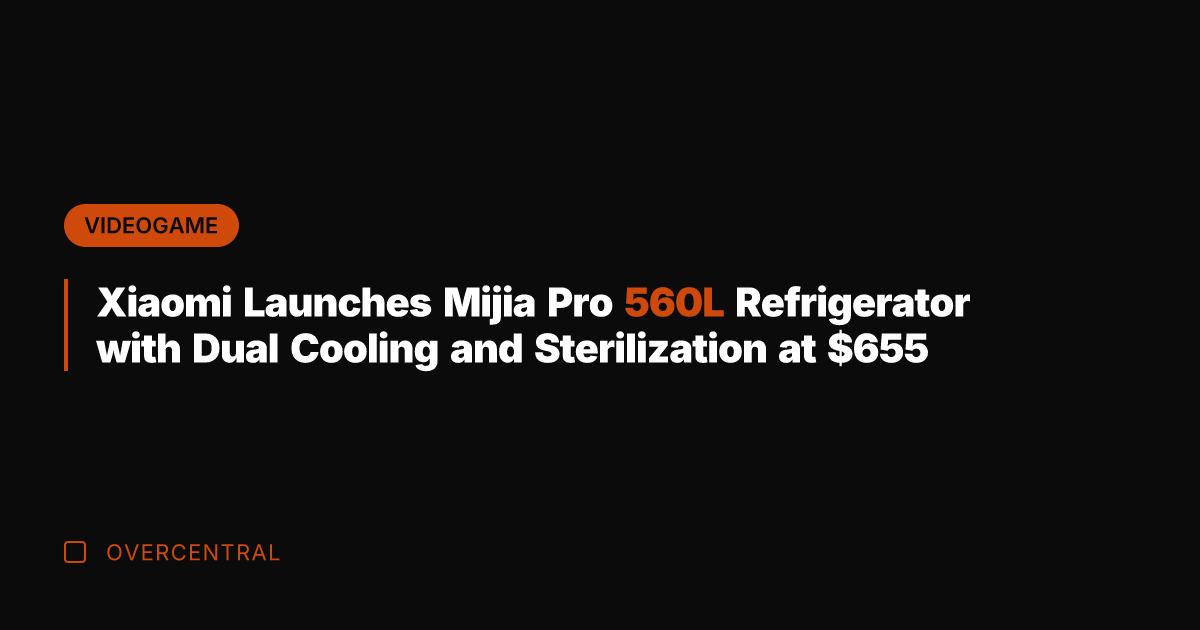 Xiaomi Launches Mijia Pro 560L Refrigerator with Dual Cooling and Sterilization at
