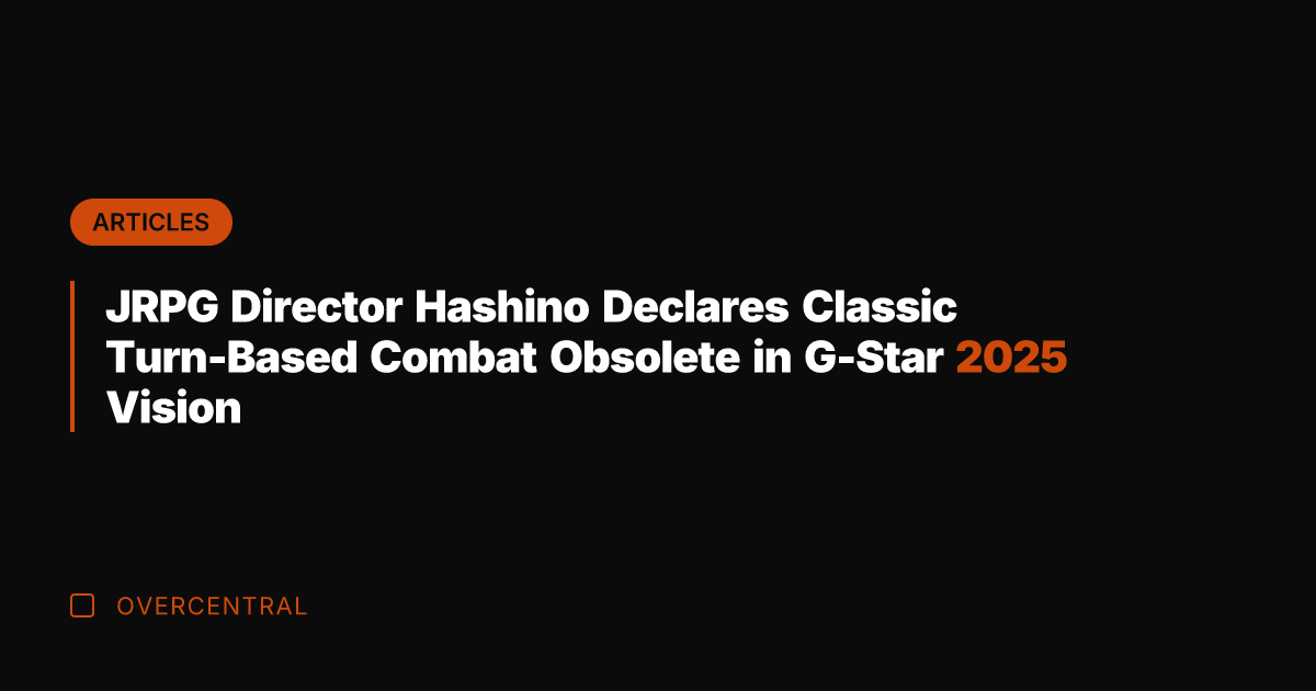 JRPG Director Hashino Declares Classic Turn-Based Combat Obsolete in G-Star 2025 Vision