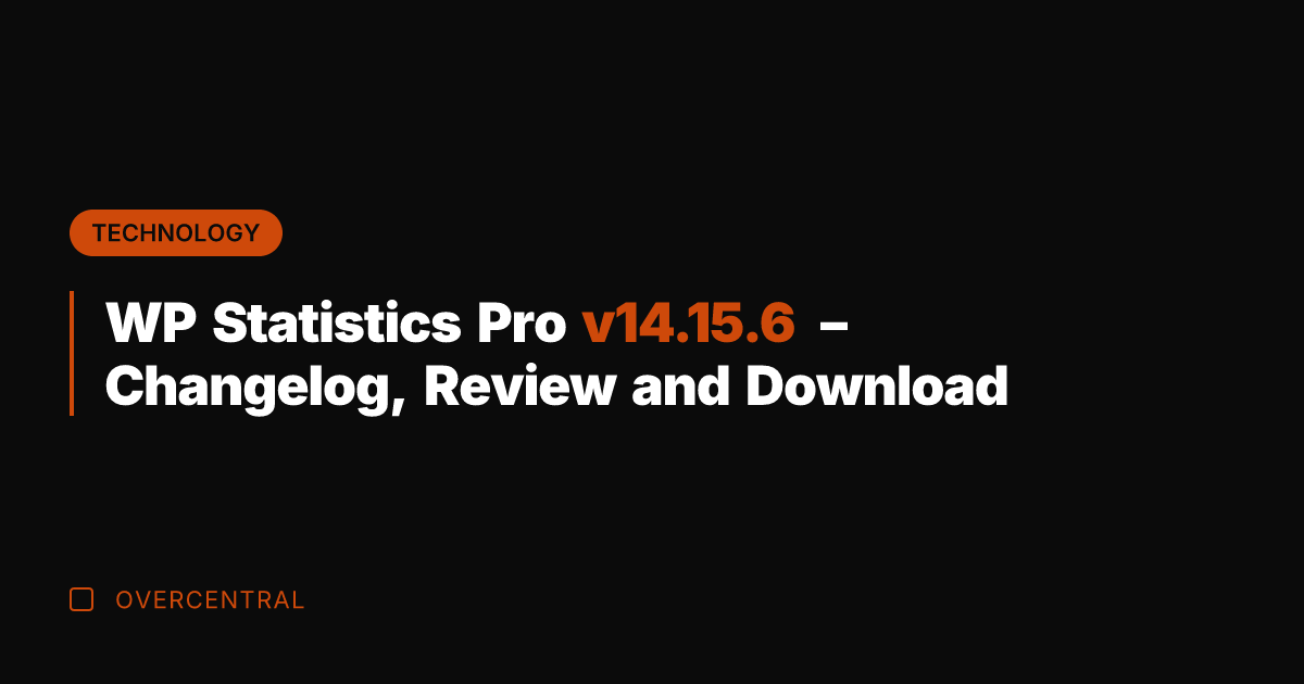 WP Statistics Pro v14.15.6 - Changelog, Review and Download