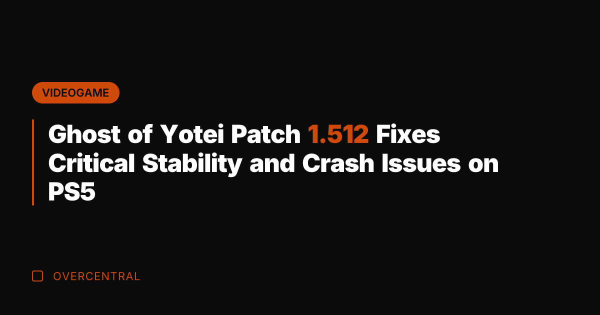 Ghost of Yotei Patch 1.512 Fixes Critical Stability and Crash Issues on