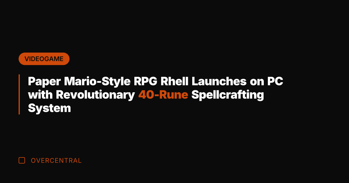 Paper Mario-Style RPG Rhell Launches on PC with Revolutionary 40-Rune Spellcrafting System