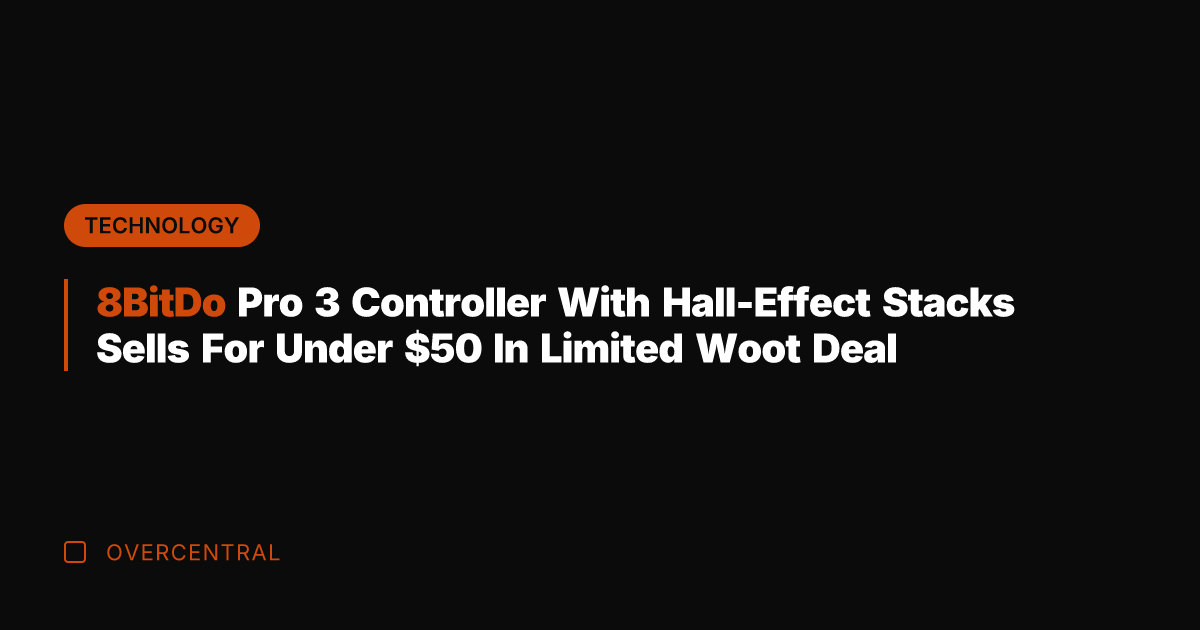 8BitDo Pro 3 Controller With Hall-Effect Stacks Sells For Under  In