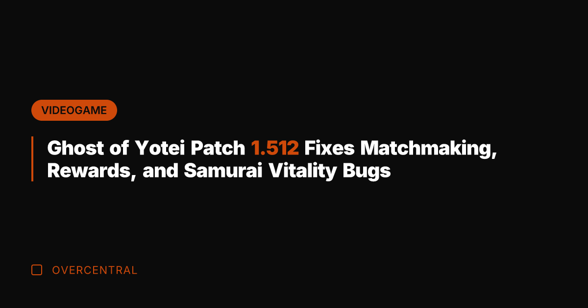 Ghost of Yotei Patch 1.512 Fixes Matchmaking, Rewards, and Samurai Vitality Bugs