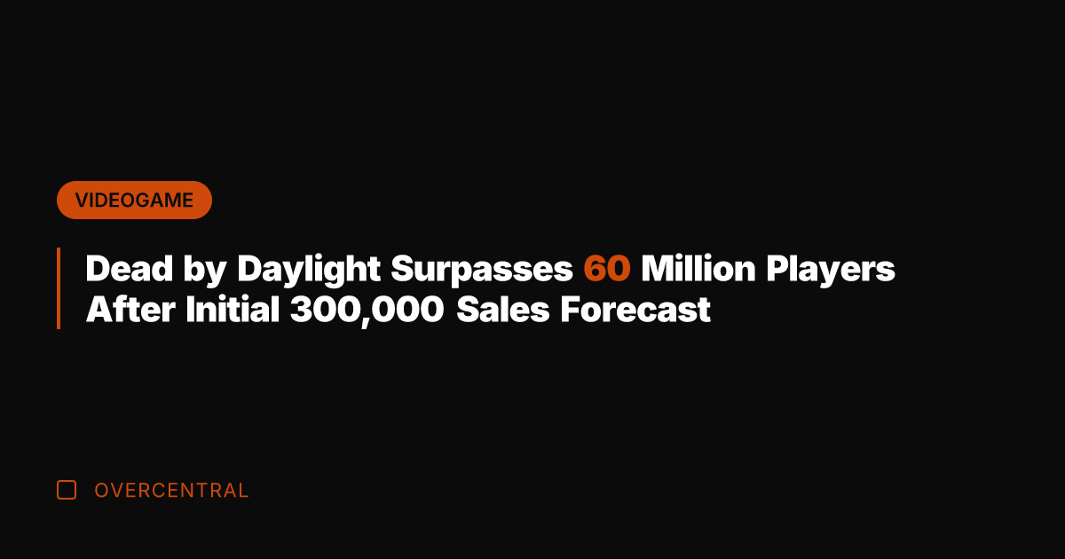 Dead by Daylight Surpasses 60 Million Players After Initial 300,000 Sales Forecast