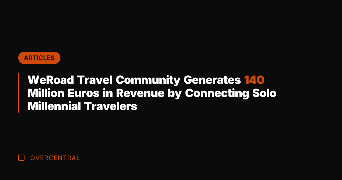 WeRoad Travel Community Generates 140 Million Euros in Revenue by Connecting Solo