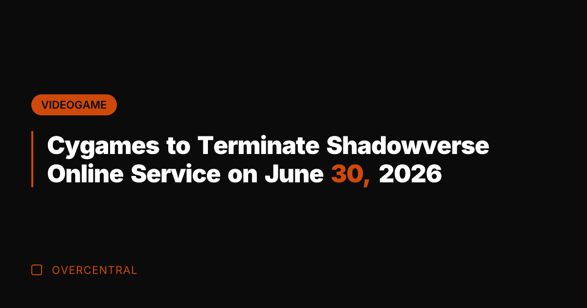 Cygames to Terminate Shadowverse Online Service on June 30, 2026