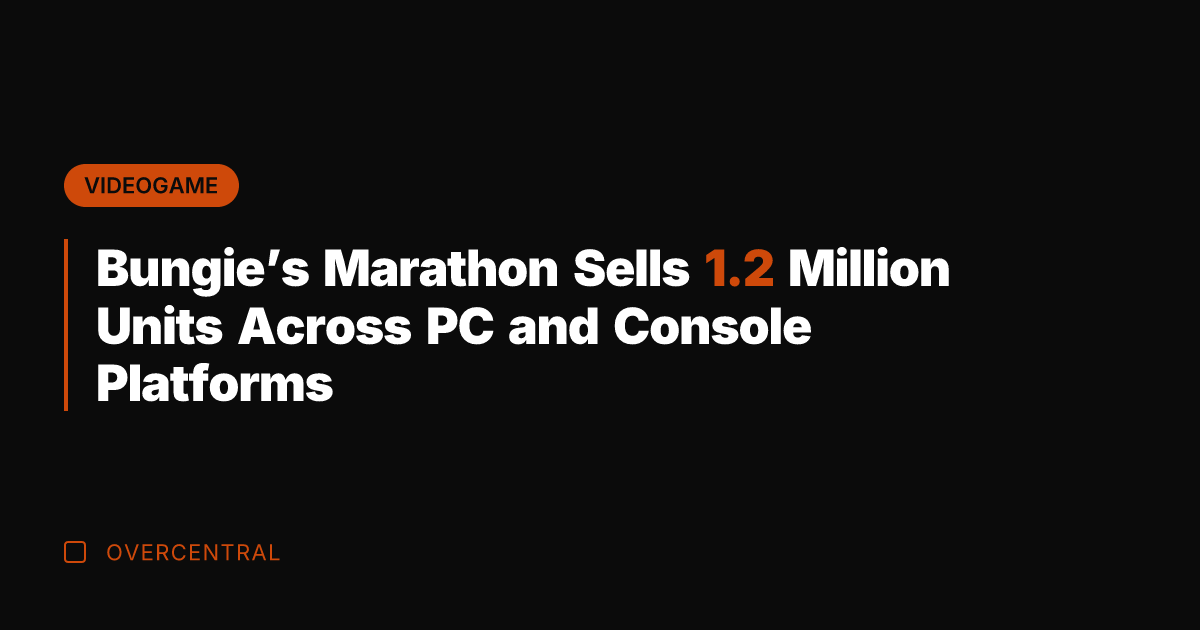 Bungie's Marathon Sells 1.2 Million Units Across PC and Console Platforms