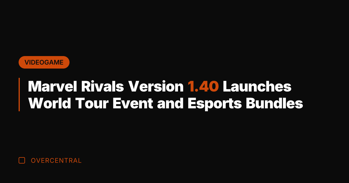Marvel Rivals Version 1.40 Launches World Tour Event and Esports Bundles