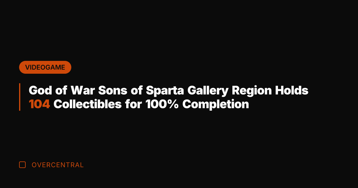 God of War Sons of Sparta Gallery Region Holds 104 Collectibles for