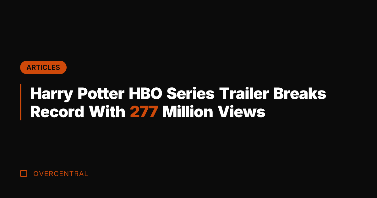 Harry Potter HBO Series Trailer Breaks Record With 277 Million Views