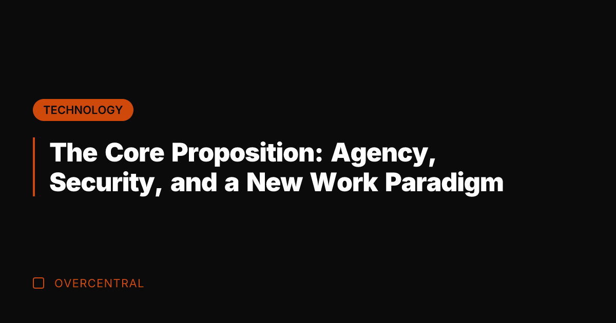 The Core Proposition: Agency, Security, and a New Work Paradigm
